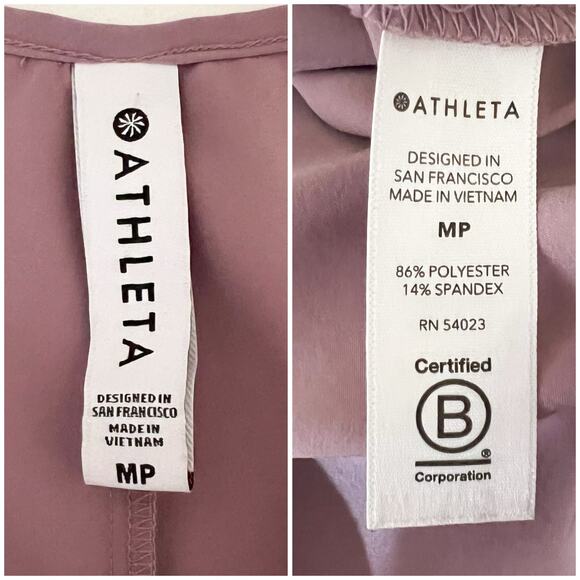 Athleta | Persidio Mauve Flowy Asymmetric High Low Racerback Pocket Midi Dress M - Picture 10 of 11